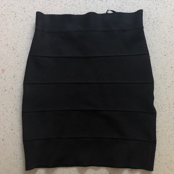 BCBG Maxazria Black Bandage Mini - Picture 2 of 3